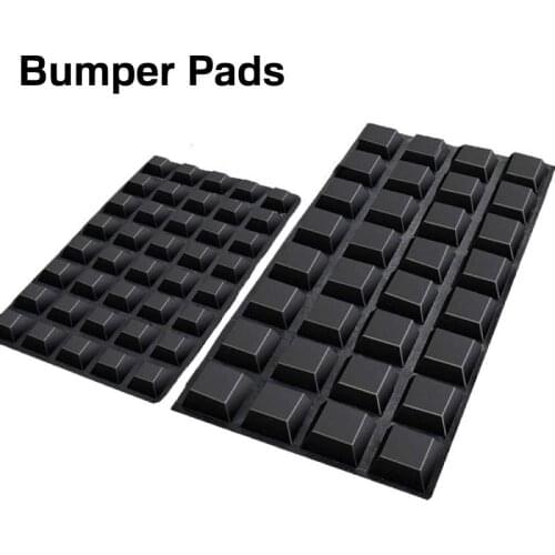 20pcs Black Rubber Feet Adhesive Bumper Pads Square Bumpers for Speakers Laptop Keyboard PS4 Furniture Appliances Electronics