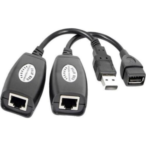 LAN Cable Computer RJ45 Cable USB Extension Extender Adapter Up To 150ft Using CAT5 RJ45 LAN Cable