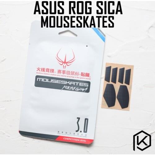 Hotline games 2 sets/pack competition level mouse feet skates gildes for asus rog sica 0.6mm thickness