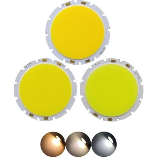 ALLCOB factory 49mm 42mm round LED COB Light Source Module warm nature white 15W 20W 30W lamp flip chips for downlight