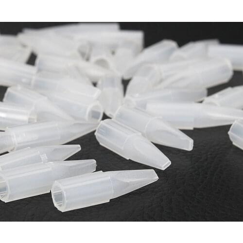 Permanent Makeup Needle Tip 1R 3R 5R 5F 7F Tattoo Needle Caps Plastic Nozzles For Permanent Makeup Machine Eyebrow Lip