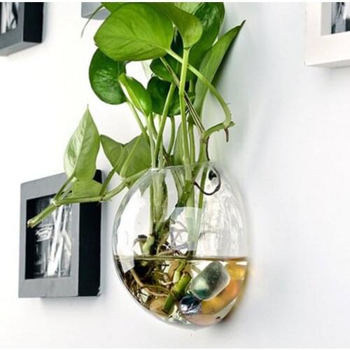 4x Wall Hanging Art Decor Gifts Glass Flowerpot Terrarium Water Planter Home Ornament