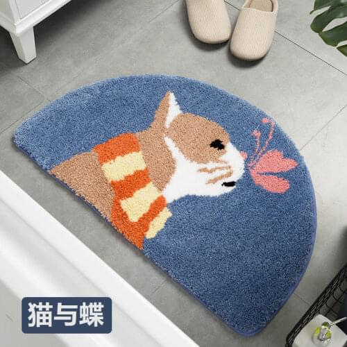 Anti-slip Absorbent Bathroom Anti-slip Mat Cartoon Animal Bathroom Kitchen Bedroom Floor Mat Household Carpet Child Prayer Mat