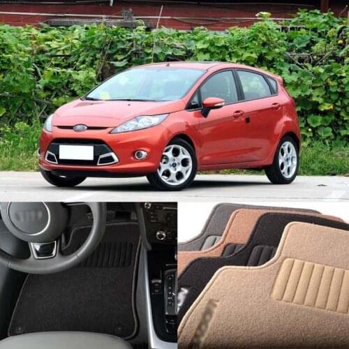 6pcs Premium Auto Fabric Nylon Anti-slip Floor Mats Carpet For Ford Fiesta 2009-2020