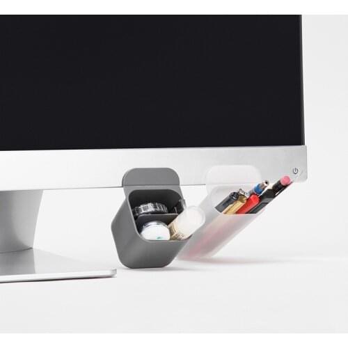 New Arrivals Paste Mini Desktop Organizer Storage Box Monitor Pencil Holder Storage Holder For Table Wall