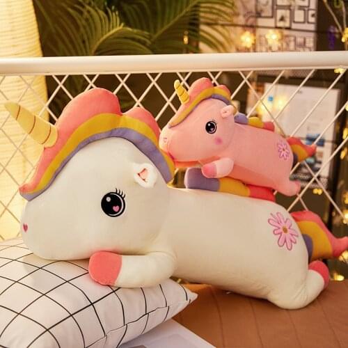 New arrival rainbow unicorn super soft plush toy baby accompany doll home sofa decor high qualityborthday gift for kids friends