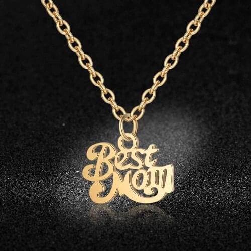 AAAAA Quality 100% Stainless Steel Best Mom Charm Necklace for Women Fashion Charm Necklaces Never Tarnish Jewelry Necklace