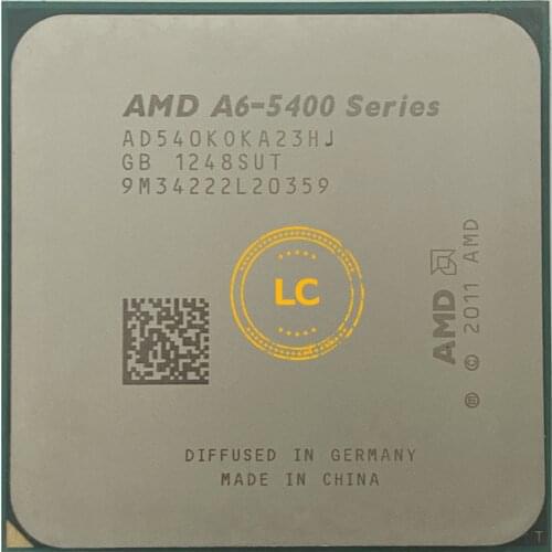 AMD A6-Series A6 5400 A6 5400B 540B 3.6 GHz dual-core CPU Processor AD540BOKA23HJ / AD540KOKA23HJ Socket FM2