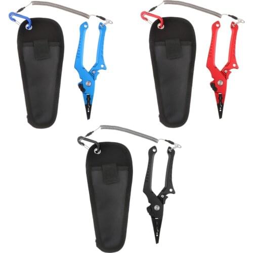 Aluminum Alloy Fishing Pliers Scissors Cutter Hook Remover Tool + Lanyard