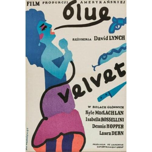 BLUE VELVET Movie Art Film Print Silk Poster Home Wall Decor 24x36inch