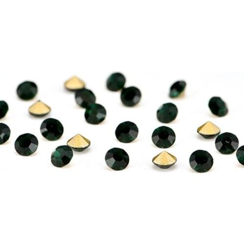 Ss4-ss45)malachite green glass point back loose rhinestones nail art/Clothing Decoration/DIY mobile phone shell JP17