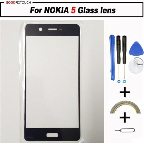 AAA quality For Nokia 5 Glass lens front glass new Replacement For nokia5 With tracking number + Tools