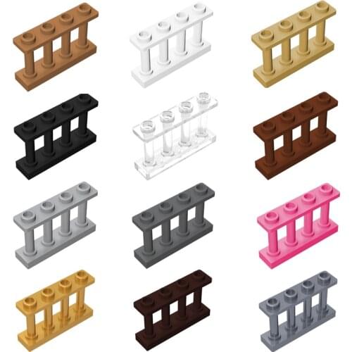 Guduola Building Block Fence Spindled 1x4x2 with 4 Top Studs (15332) MOC Build Educational Brick Toys Parts 20pcs/LOT
