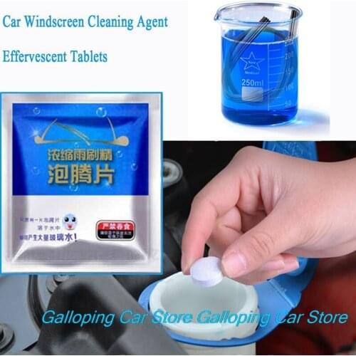 JETTING 1pc/2pcs Auto Car Windshield Glass Wash Cleaning Concentrated Effervescent Tablets Cleaner Fluid Car Solid Cleaner