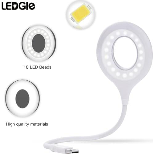 LEDGLE 2W Flexible Bright Cute Mini LED USB Book Light Computer Lamp Reading Lamp For Laptop Computer PC For Students Working