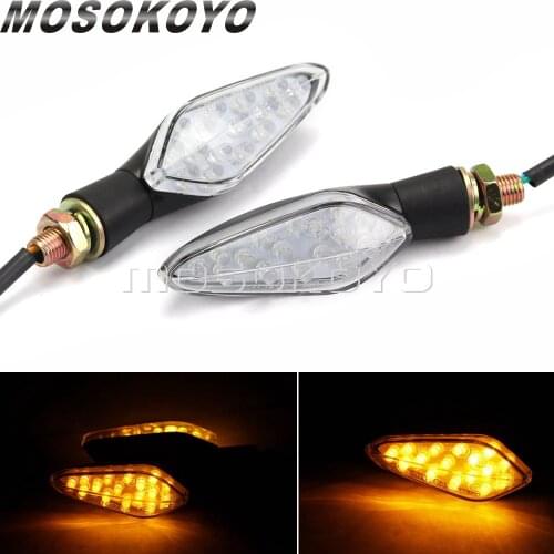 2PCS E-Mark E4 Universal 12V Turn Signals Motorcycle LED Lights Left & Right Blinker Indicator For Cafe Racer Honda BMW Yamaha