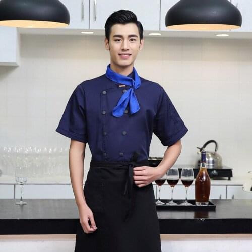 1set Chef Top Jackets,Food Cooking sushi Kitchen Work Wear,Cake,wine chef uniform+scarf