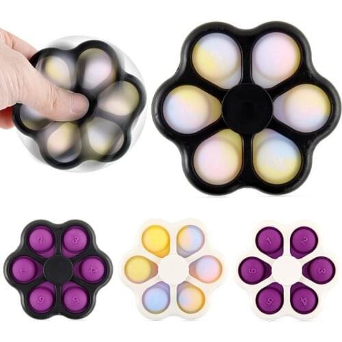 1 Pcs Bubble Fidget Toy Adult Child Stress Relief Toys Decompression Finger Gyro Digital Bubble Music Press Board Fingertip Toy