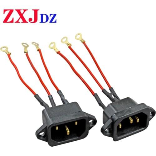 1pc Rice cooker, rice cooker accessories, three-pin socket with wire, rice cooker power supply character, copper pin