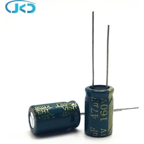 10pcs/lot 160V 47UF 10*17mm 20% RADIAL aluminum electrolytic capacitor 47000nf 20% 47UF160V
