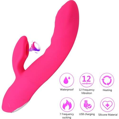 12 Modes Vibration 7 Modes Sucking Vacuum Stimulator AV Rabbit Dildo Vibrator Nipple Sucker Clitoral Sucking Vibrator