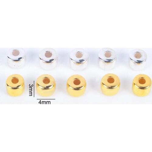 200Pcs Cylinder Tube CCB Spacer Loose Beads For Jewelry Making Supplies Necklace Bracelet Diy Plastic Charms Bead Accessories