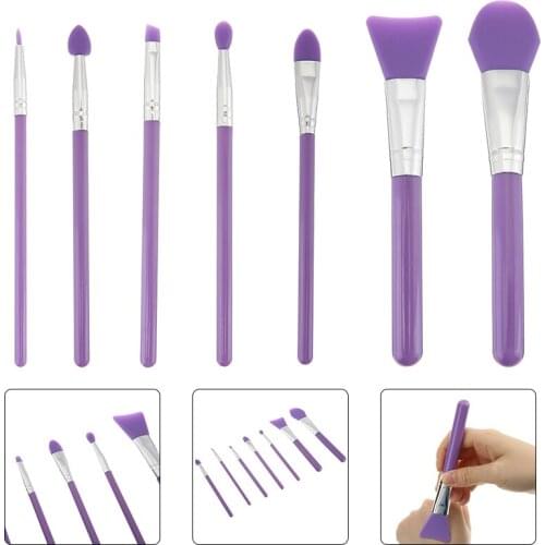 7pcs Professional Facial Mud Mask Silicone Face Skin Care Makeup Brush Face Mask Foundation Makeup Tool 3 Colors