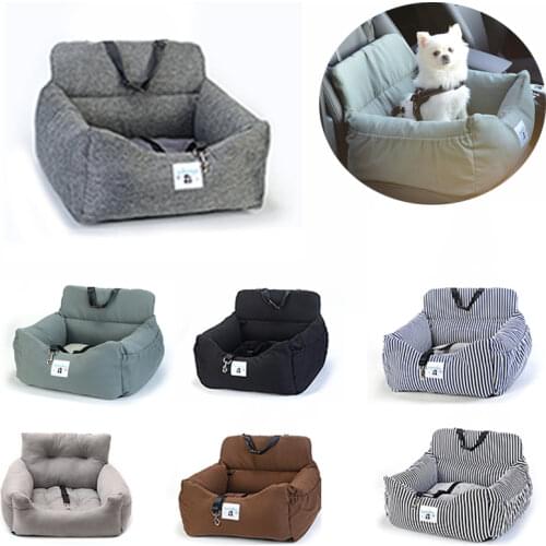Dog Car Seat Bed Travel Dog Car Seats for Small Medium Dogs Front/Back Seat Indoor/Car Use Pet Car Carrier Bed Cover Removable