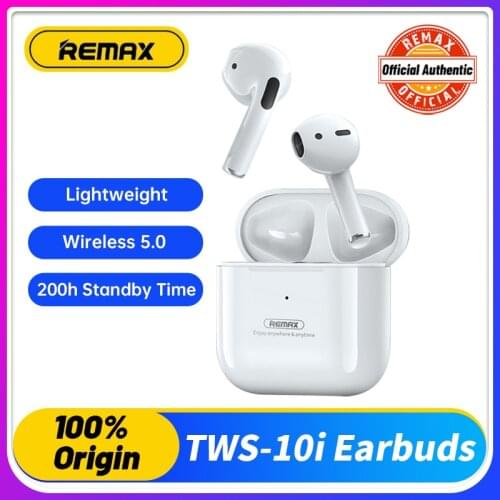Remax Wireless Bluetooth Earphones Tws 10i Music Earbuds Headphones 3D Stereo Sound For Smartphone Headset With Mic Charging Bo