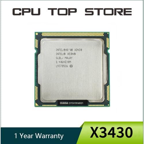 Intel Xeon X3430 Quad Core 2.4GHz LGA 1156 8M Cache 95W Desktop CPU