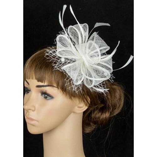 Wonderful Sinamay Fascinator Headwear Cocktail Bridal Veils Accessories Linen Loop Millinery Cocktail Hat Multiple Colors MYQ015