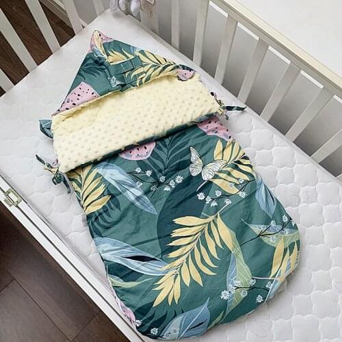 Baby sleeping bag cotton wool baby autumn and winter thickened blanket newborn swaddling blanket sleeping bag