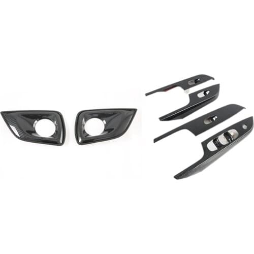 For Nissan Navara NP300 2016-2021 Window Glass Lift Switch Button Panel Cover & Car Front Fog Light Lamp Cover