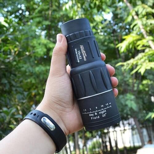 Durable 16X52 Dual Focus Monocular Telescope Zoom Binoculars 66M/8000M HD Scope With Strap Optical Lens/Rubber Outdoor Camp Tool
