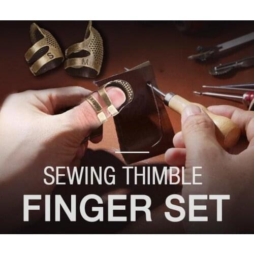 Fingerhut-Finger-Set 2 Sizes Finger Protector Thimble Sewing Special Retro Thimble Home Craft DIY Thimble Sewing Tool Accessorie