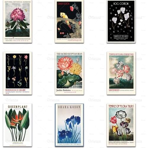 TEMPLE OF FLORA 1938 1959 1962 OHARA KOSON POSTER TEMPLE OF FLORA 1948 flowers Wall Art Modern Home Decor Prints Unique Gift