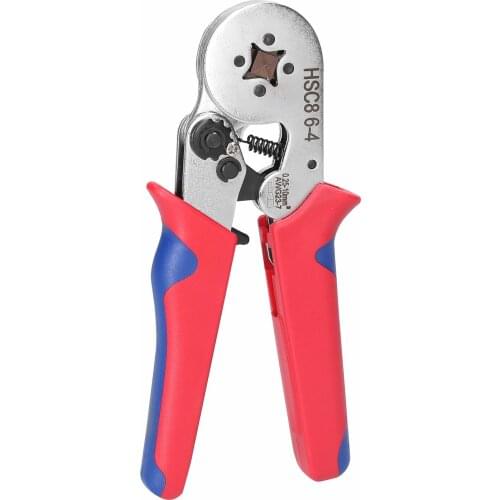 HSC8 6.4 0.25-10mm² AWG23-7 Crimping Pliers and YE-1R 0.2-6.0mm² Stripping Cutting Plier Kit Insulation Tube Terminal Suit