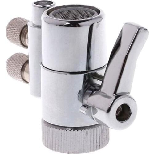 Water Filter Faucet Dual Diverter Valve M22 To 1/4" Chrome Plated Brass