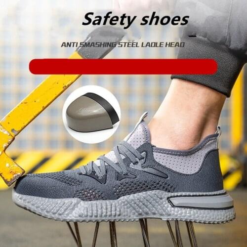 Safety Shoes Men Steel Toe Indestructible Shoes Anti-puncture Work Sneakers Breathable Sefety Work Boots Male Zapatos De Hombre