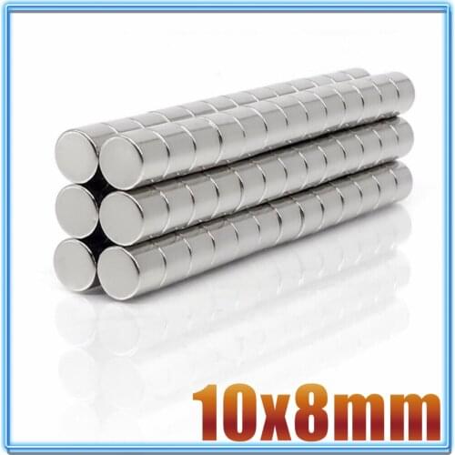 2/5/10/20/50Pcs 10x8 Neodymium Magnet 10mm x 8mm N35 NdFeB Round Super Powerful Strong Permanent Magnetic imanes Disc 10*8