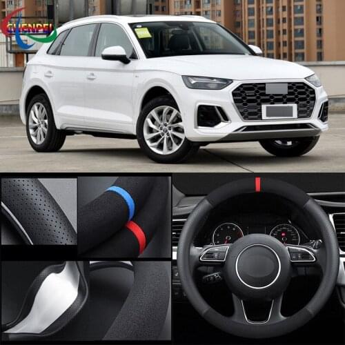 38cm Non-Slip Dreathable Suede steering wheel cover For Audi Q5L Car Interior decoration accessories