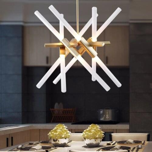 New Modern Pendant Light Bedroom Dining Room Nordic Hanging Gold Luxury Bar Strip Villa Hallway Kitchen Chandelier Decor Lamps
