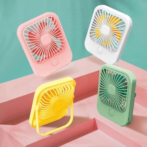Desktop Mini Fan Portable Usb Charging Rotation Adjustable Folding Stand Fan Household Office Outdoor Traveling Air Cooler
