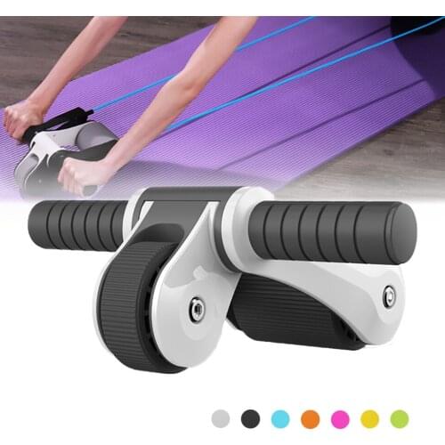 Muscle Exercise Abdominal Roller Household Fitness Equipment Indoor Office Ab Roller With Kneeling Pad Folding Abdominal Wheel