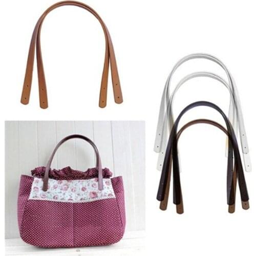 2 Pcs Bag Belt Detachable PU Leather Handle Lady Shoulder Bag DIY Replacement Accessories Handbag Band Handle Strap Band