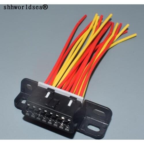 Shhworldsea OBD 16pin obd2 Connector OBD2 16Pin Female Connector OBD 2 Wire Sockets obd Adapter Diagnostic Tool ODB MG610761-5