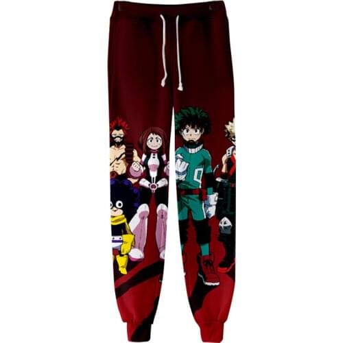 3D Boku No Hero Academia Sweatpants Women/Mens High Quality Sports Sweatpants Fashion Popular Comfortable Casual Pants