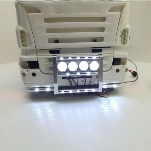 Front Bumper Light with 22 Lights For Tamiya 1/14 Scania 620 56323 730 Series RC Truck Tractor Repair Parts Accessories
