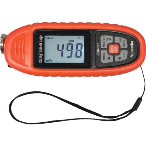 Yunombo YNB-220 LCD Light Car Paint Tester Thickness Meter Coating Car Thickness Gauge with Backlight English Russian Manual