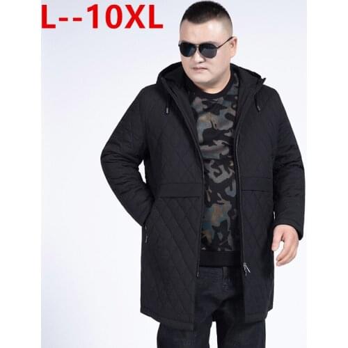 Plus size 10XL 8XL 6XL 5XL Brand Winter Jacket Men Long Parka Jacket Thick Hat Parka Coat Men Quilted Winter Jacket Coat Clothes